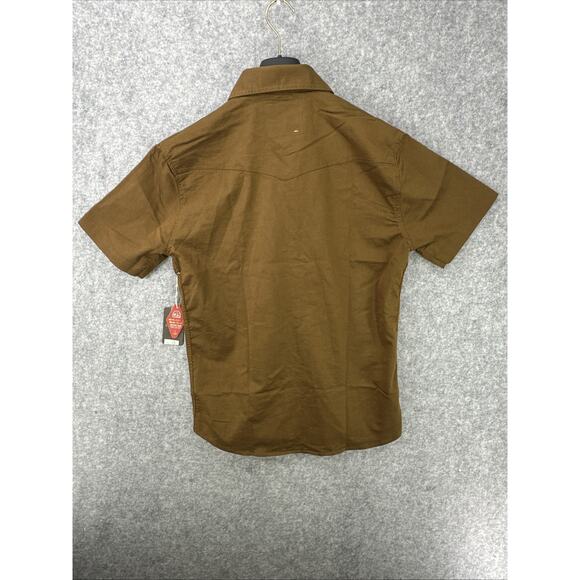 Outlander by Craft & Flow Men's Western Shirt Size M Brown Short Sleeve NWT - Picture 8 of 11
